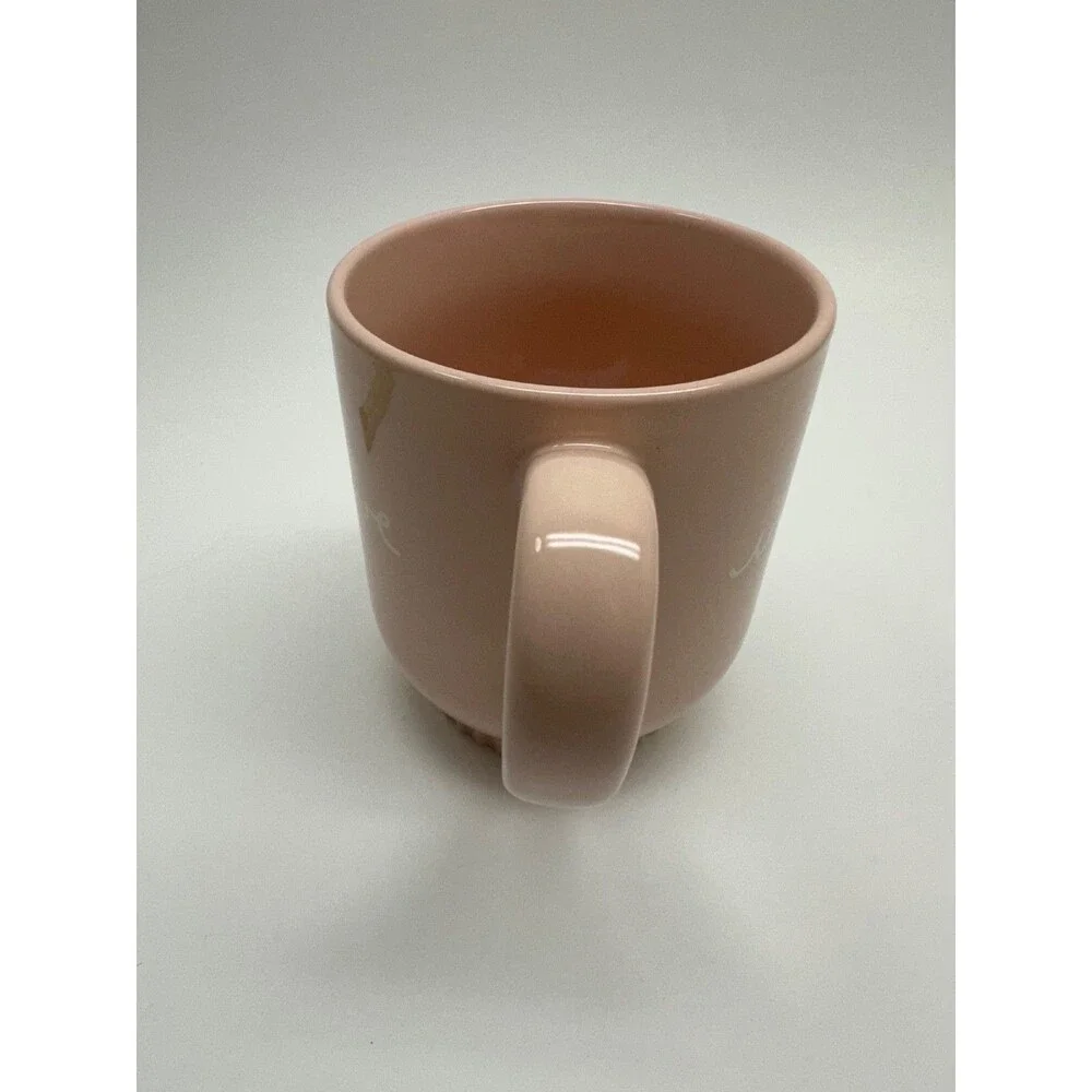 Opalhouse Target In Love Pink Porcelain Coffee Mug Scalloped Foot Script